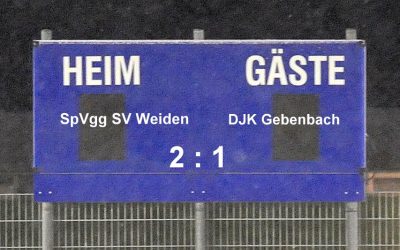 SpVgg SV Weiden gewinnt gegen die DJK Gebenbach
